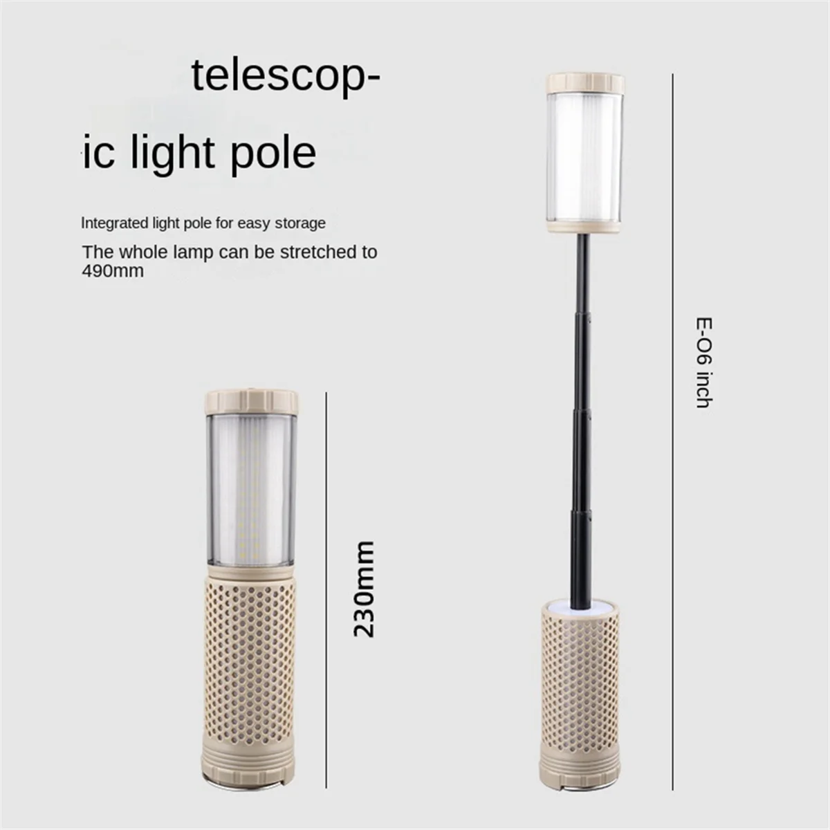 BAAU Telescopic Camping Light Rechargeable LED Telescopic Lantern LED Lantern Tent Light for Camping Fishing Hiking