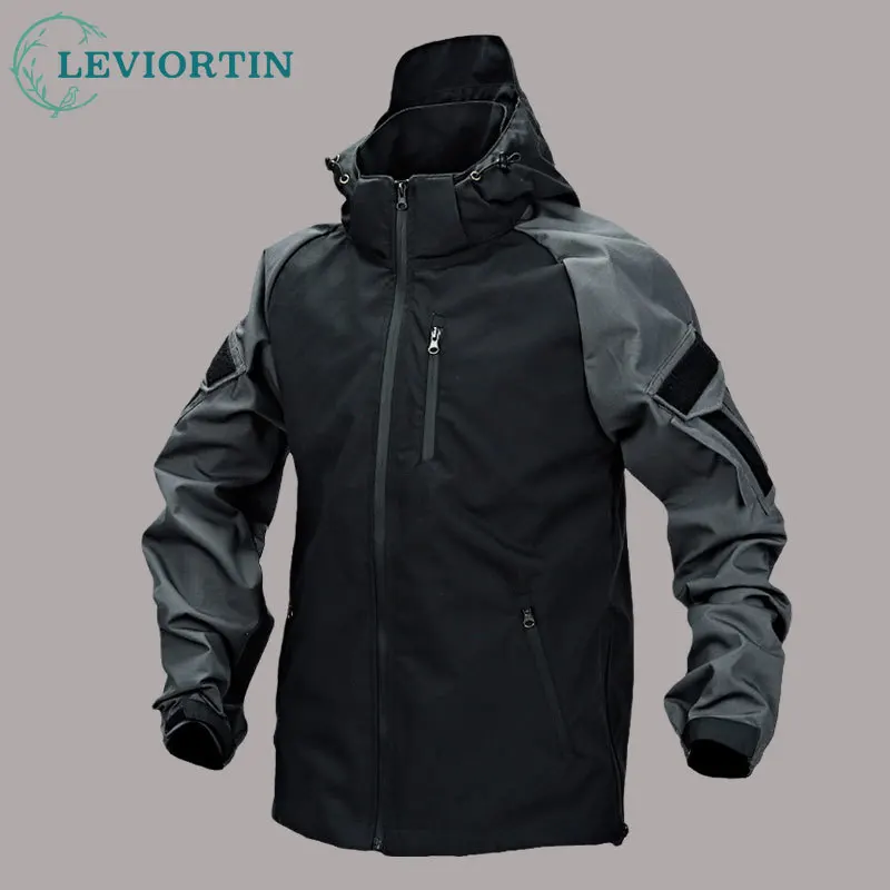 New Strike Tactical Windbreaker Coat Men's Spring and Autumn Black Grey Industrial Training Suit Durable Windproof