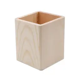 Multifunctional Wooden Desk Organizer and Storage Box (Square)