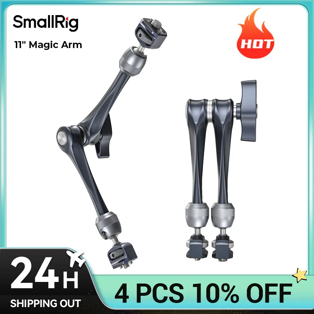 SmallRig 로제트 매직 암(11) ARRI 위치 조정 나사 포함, 모니터, LED 조명, 마이크, 휴대폰, 아이패드 4900 장착 가능