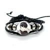 New 19 Days Old Xian He tian Jian Yi Cosplay Figures Black Leather Bracelets Glass Dome Multilayer Braided Bangles Jewelry Gifts 4