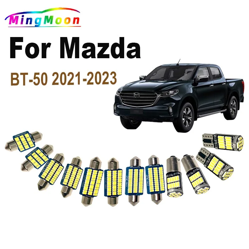 

MingMoon, 8 шт., Фотокарта, купол, номерной знак, фотоальбом для Mazda светодиодная интерьерная с Canbus BT50, 2021, 2022, 2023, автомобильные Фотообои