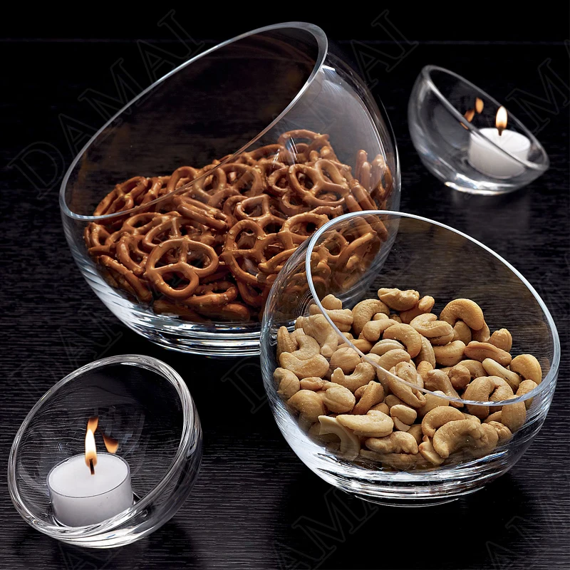 Creativity Glass Storage Jar Transparent Bevel Without Cover Living Room Desktop Snack Organizer Bedroom Jewelry Modern Jars 3
