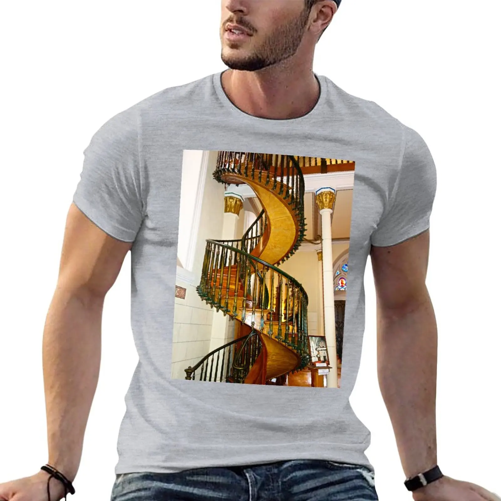 

Loretto Chapel Staircase T-Shirt Tee shirt oversized plain black t shirts men