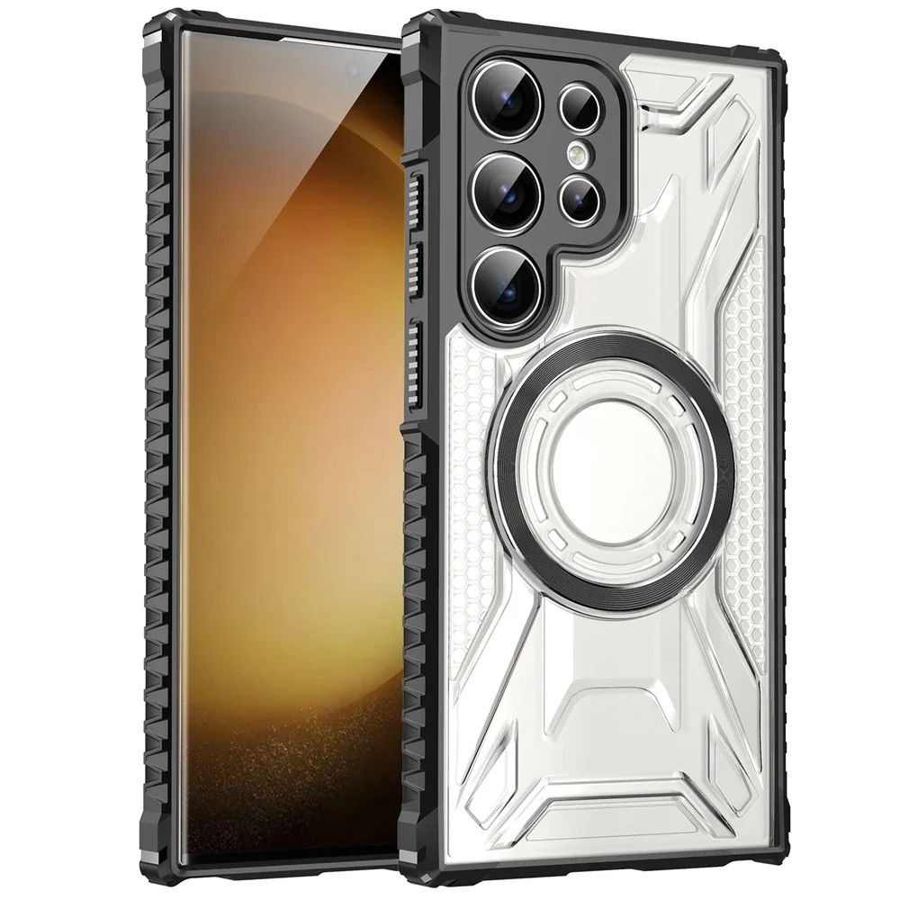 Luxury Shockproof Armor Magnetic Phone Case with Military-Grade Protection