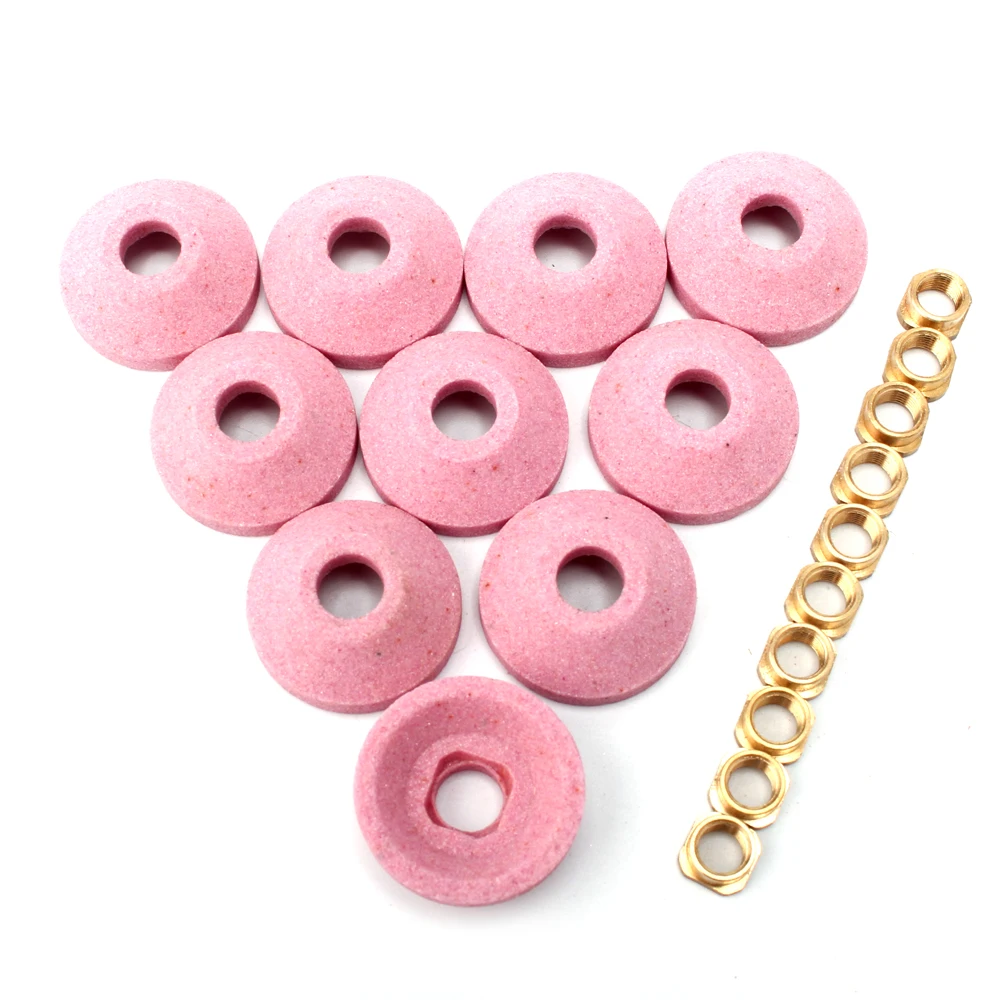 10Pcs 30mm Schleifen Rad Tasse Oberfläche Polieren Stein Rad Für Air Micro Grinder Pneumatische Schleif Werkzeug 6mm loch 80/120/150# – Detail 6