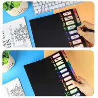 Multi-layer A4 folder color folder 12 labels rainbow inner page storage book file folder 4