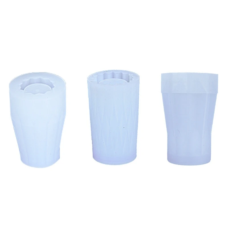 

3Pcs Vase Crystal Epoxy Resin Mold Pen Holder Mold Flowerpot Plant Pot Silicone Mould DIY Crafts Tool