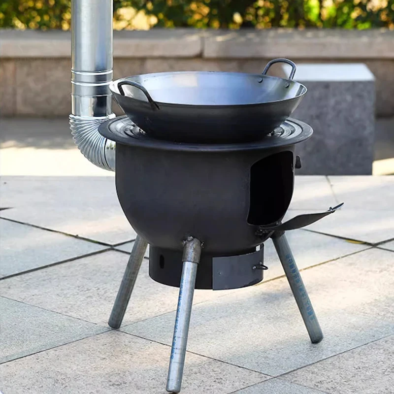 Braciere Da Campeggio Supporto Per Griglia Da Esterno Forno Da Campeggio Riscaldamento Stufa A Legna Fornello Per Braciere Portatile Rurale Per Uso Do