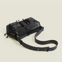 Goth Punk Cool Women's Underarm Bag Hot Girls Shoulder Bags Fashion Design PU Leather Female Handbags Tote Purse with Zipper - Image 5