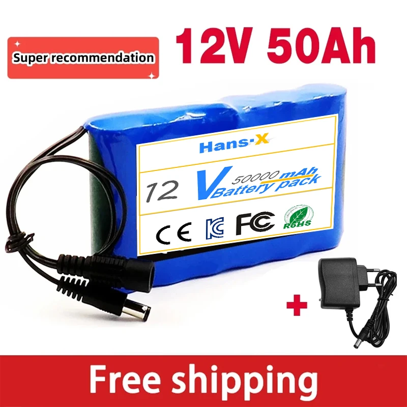 For CCTV Cam Monitor Long-lasting 12V Battery Pack - Portable Super Lithium Ion Battery With 50000mAh Capacity