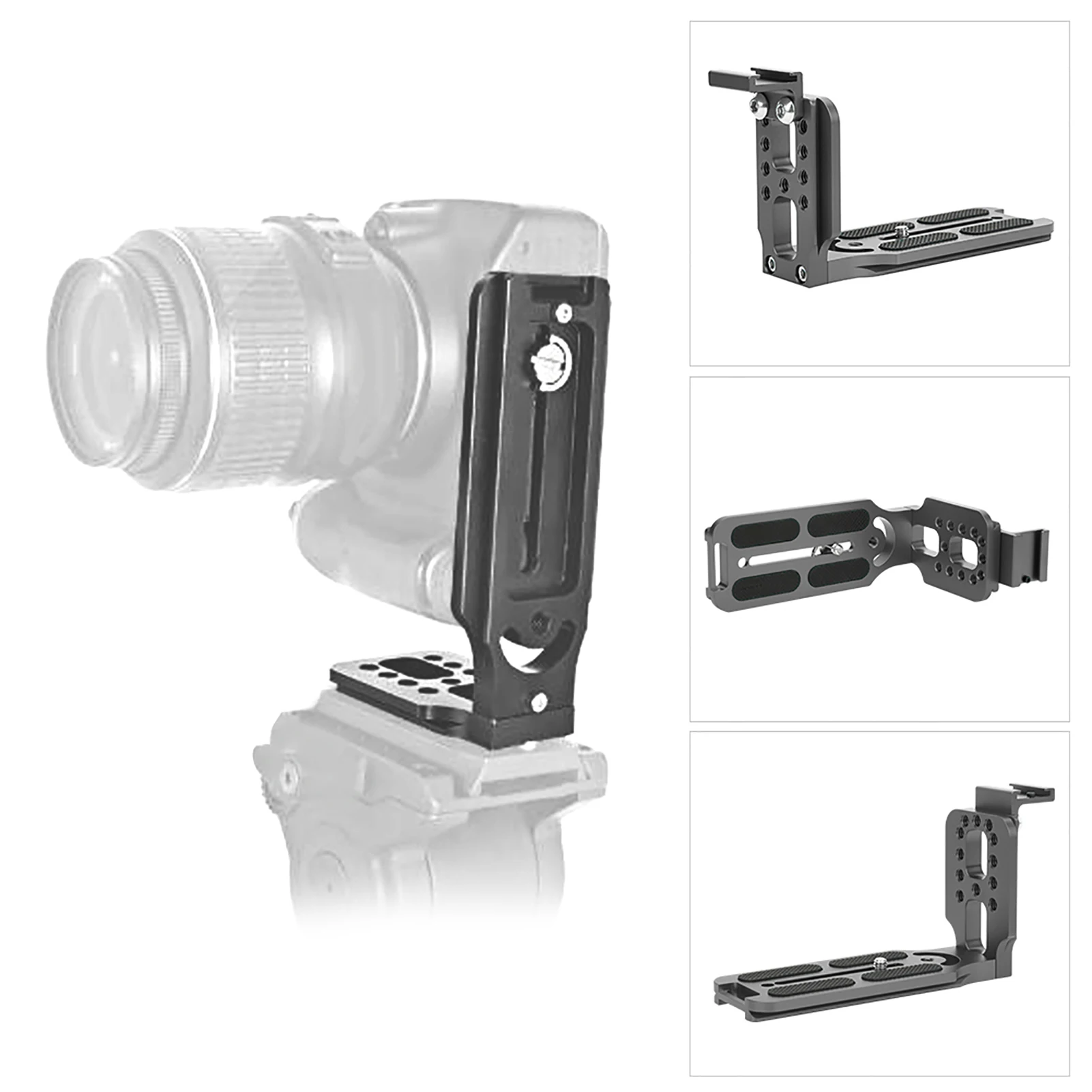 Premium Metal Quick Release L Plate with Hot Shoe Mount
