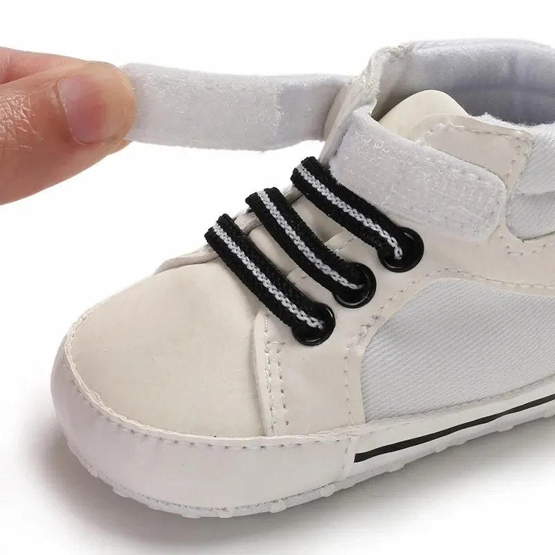 Baby Shoes Boys High Top Casual Cotton Soft Sole Newborn Walking 0 18 Months 5