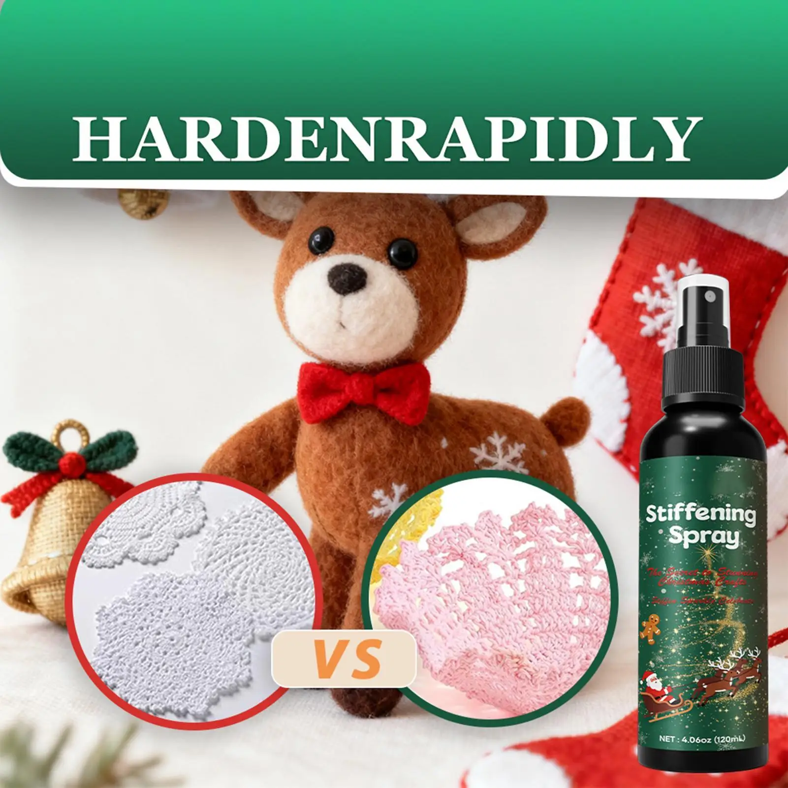 빠른 경화 패브릭 스프레이 120ml 50ml 빠른 건조 펠트 옷 가죽 수리 공예 크로셰 뜨개질 방지 염색 보조제