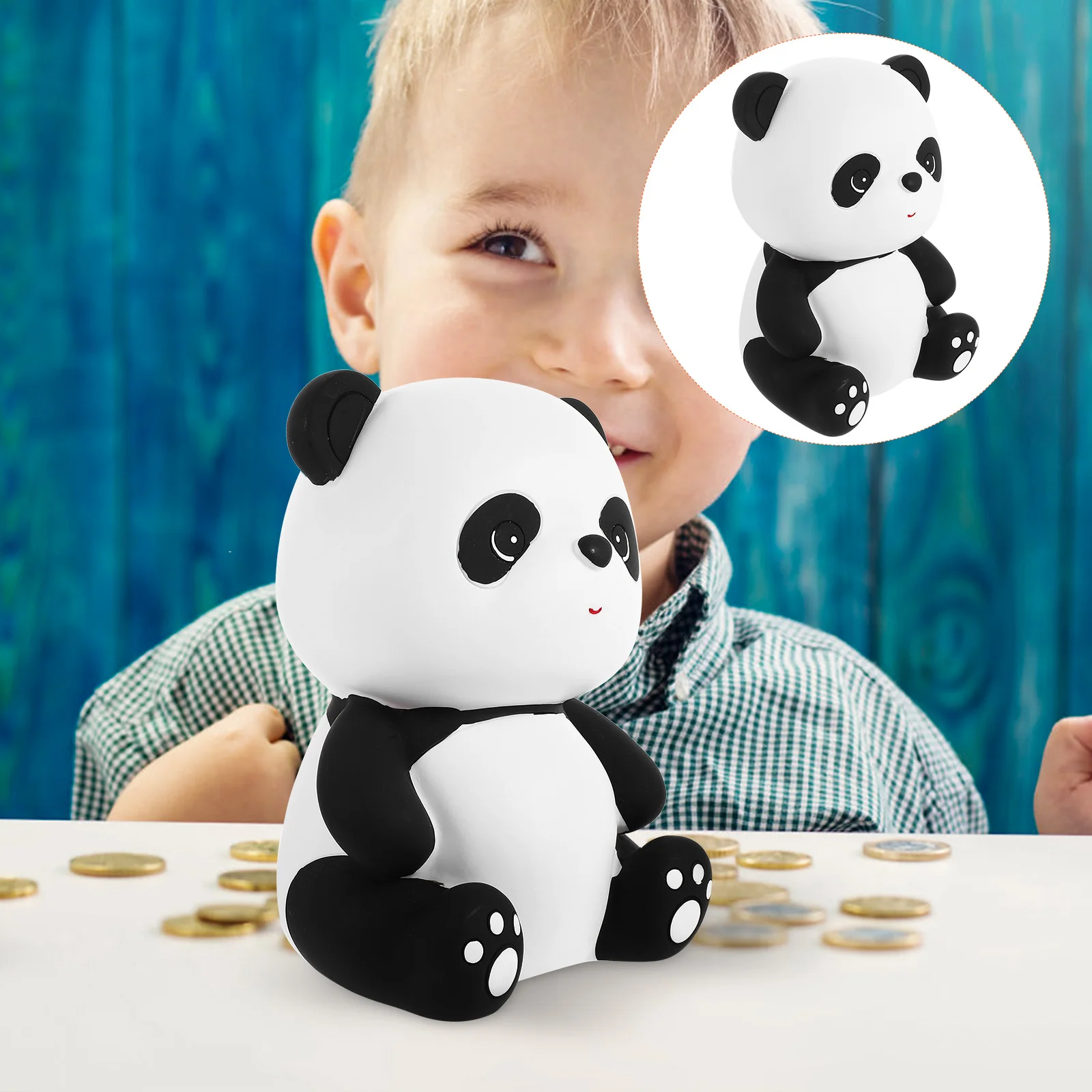 

Cartoon Panda Shape Piggy Bank Sitting Panda Cute Vinyl Panda Piggy Bank Unbreakable Sitting Panda Shaped Coin Money Bank