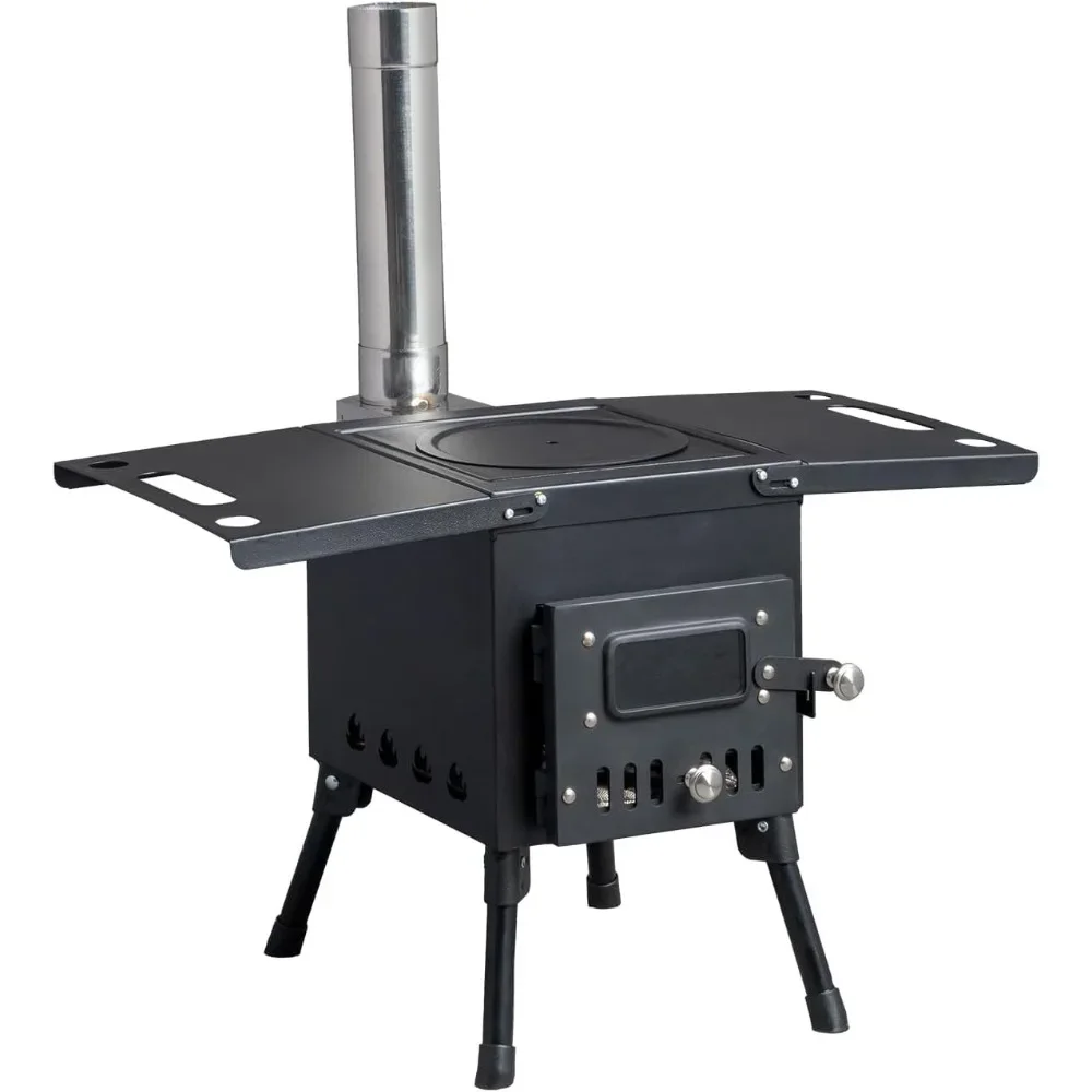 

Stove,Outdoor Portable Camping Tent Stoves Wood Burning with Chimney Pipes,Camping, Outdoor Wood Stove