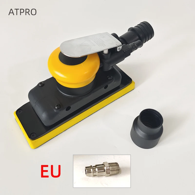 Pneumatic square track dry grinding head 70x198mm central dust collection industrial sander Automotive sandpaper machine