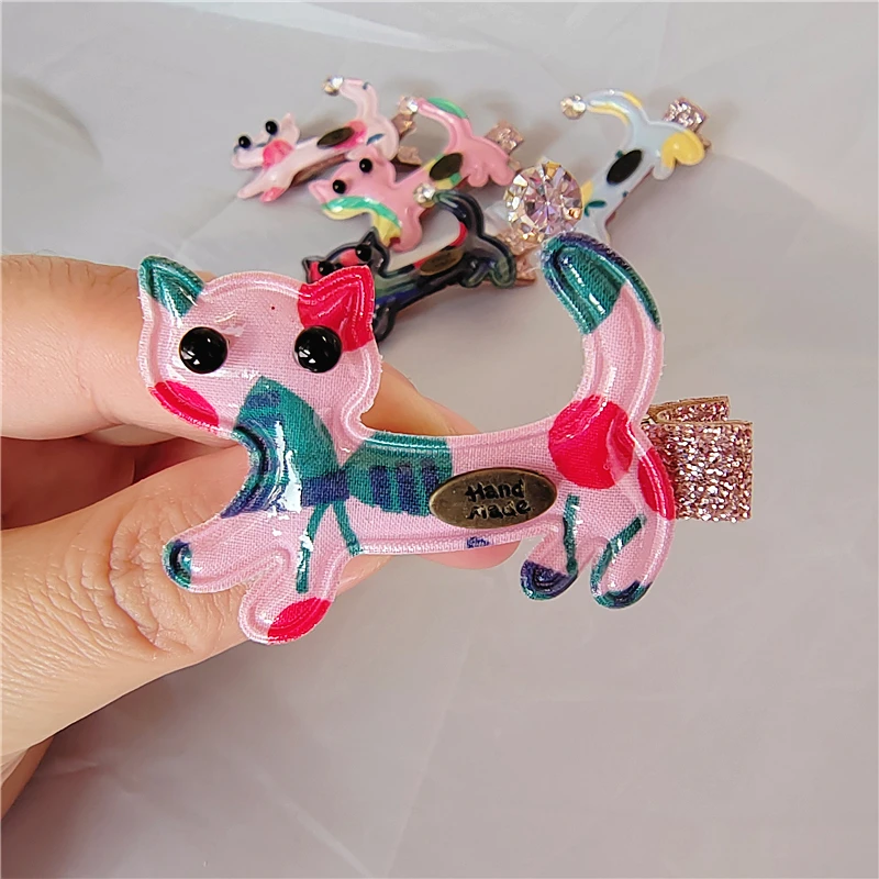 Accessori Per Capelli In Pvc Per Ragazze Pinzas Para El Cabello Shinning Cute Dog New In Hair Clips Grips Archi Capelli Bambini Barrette Copricapo