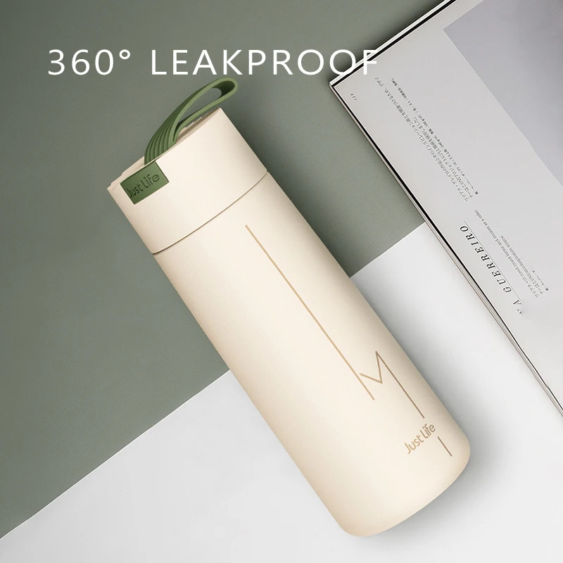 Designer Portable Thermos Bottle Vacuum Flask 350ml Small Leakproof Insulated Cup 304 Stainless Steel Tumbler Travel Coffee Mug
