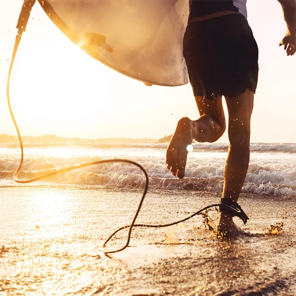 6-12ft Surf Leash SUP Leash Surf Leg Rope Surfboard Leash TPU Stainless Swivels Inflatable Paddle Board Longboard Foot Rope