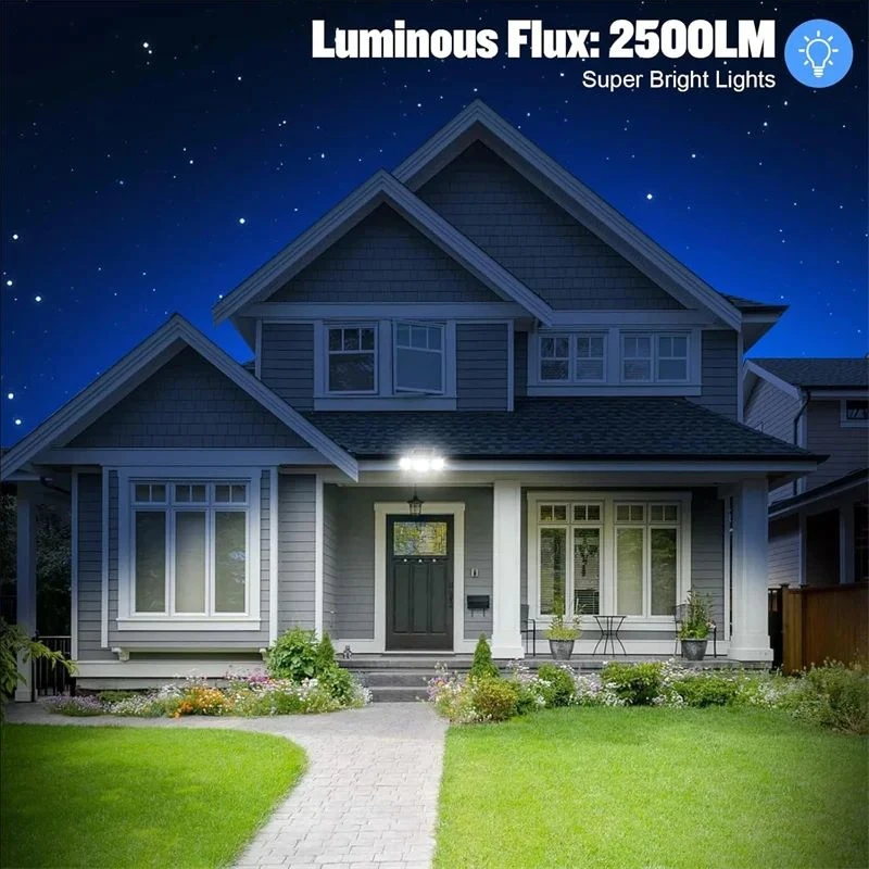208LED Solar Outdoor Lights Security Lights with Remote Control 3 Heads Motion S