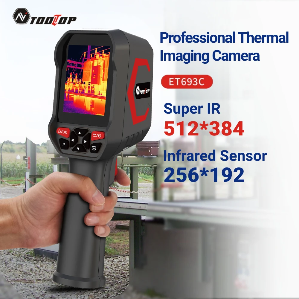 TOOLTOP ET693C 256*192 Infrared Sensor Thermal Camera 1080P Visible 512x384 Super IR Thermal Imager Automotive Electrical Detect