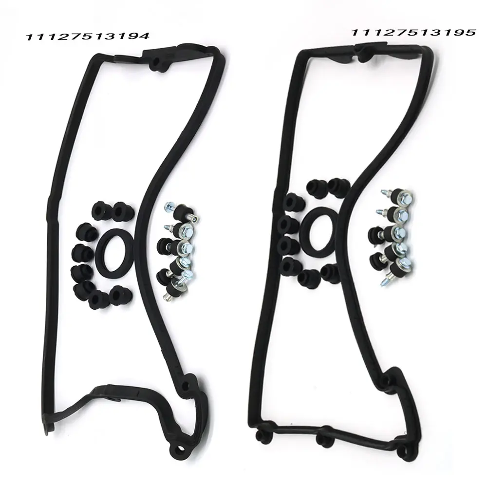 Engine Valve Cover Gasket Set 2Sets Left + Right 11127513194 11127513195 For BMW 545i 550i 645Ci 750Li X5