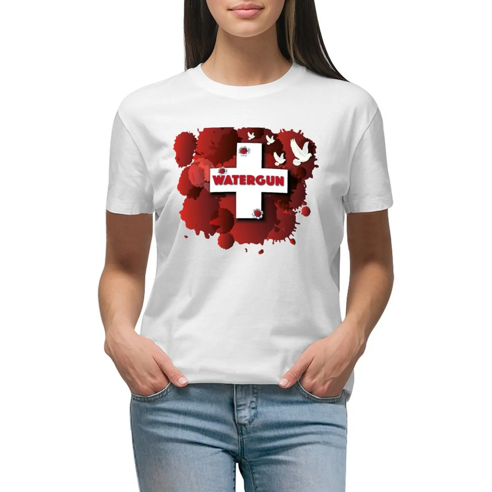 

Watergun - Remo Forrer - Switzerland - Eurovision 2023 T-shirt female summer tops fashion woman blouse 2024