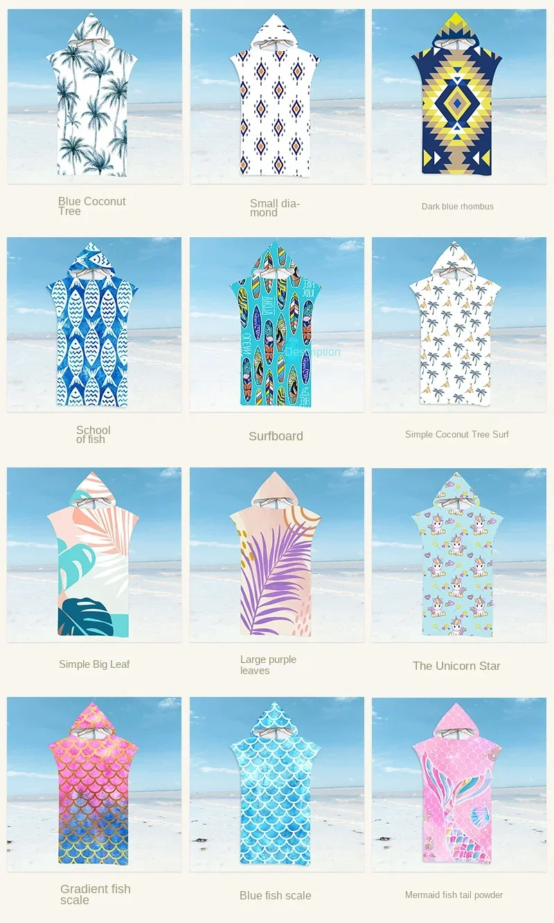 Description Picture 6 of itemSelling Adult Hooded Bath Towel with Ultra-fine Fiber and Cape Beach Quick Drying Bathrobe Cape Beach Bathrobe
