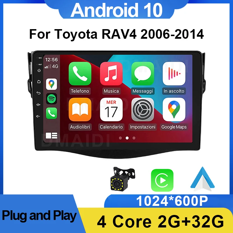 

Android 10 Multimedia Video Player For Toyota RAV4 Rav 4 2005 - 2013 Car Radio Head Unit Navigaion GPS 2 din 4G