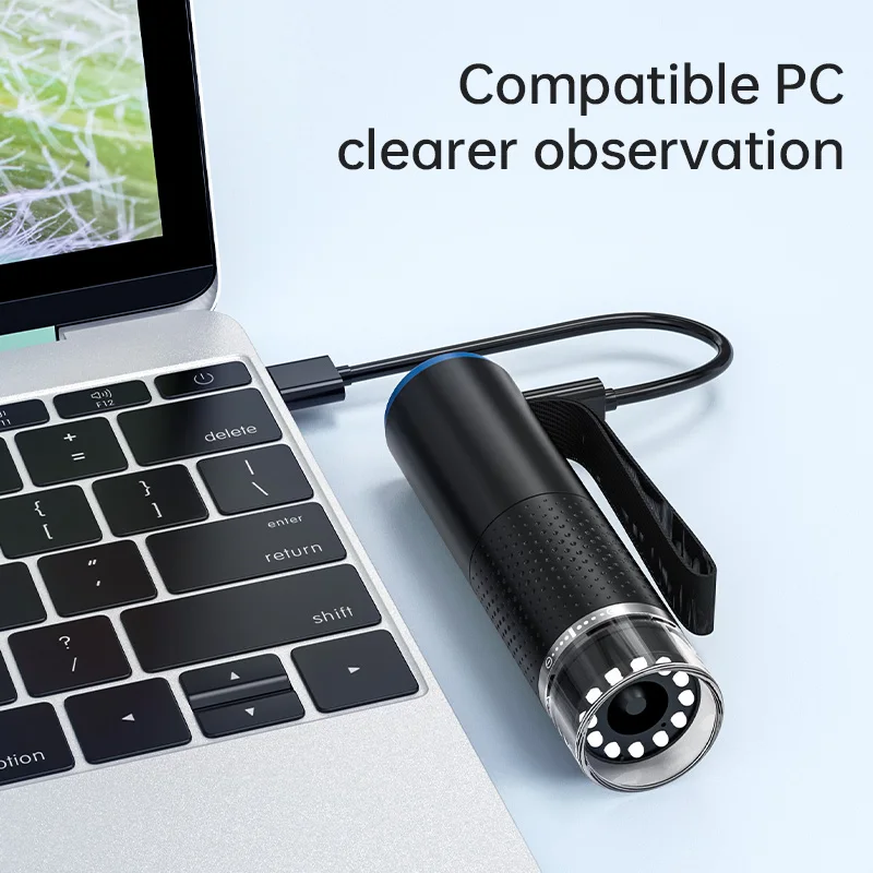 50X-1000X WiFi 디지털 전자 현미경 휴대용 200W 픽셀 Typc-C 충전 LED 조정 가능 안드로이드 IOS PC 돋보기