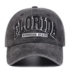 Unisex FLORIDA Letter Embroidery Wash Baseball Caps Spring and Autumn Outdoor Adjustable Casual Hats Sunscreen Hat 4