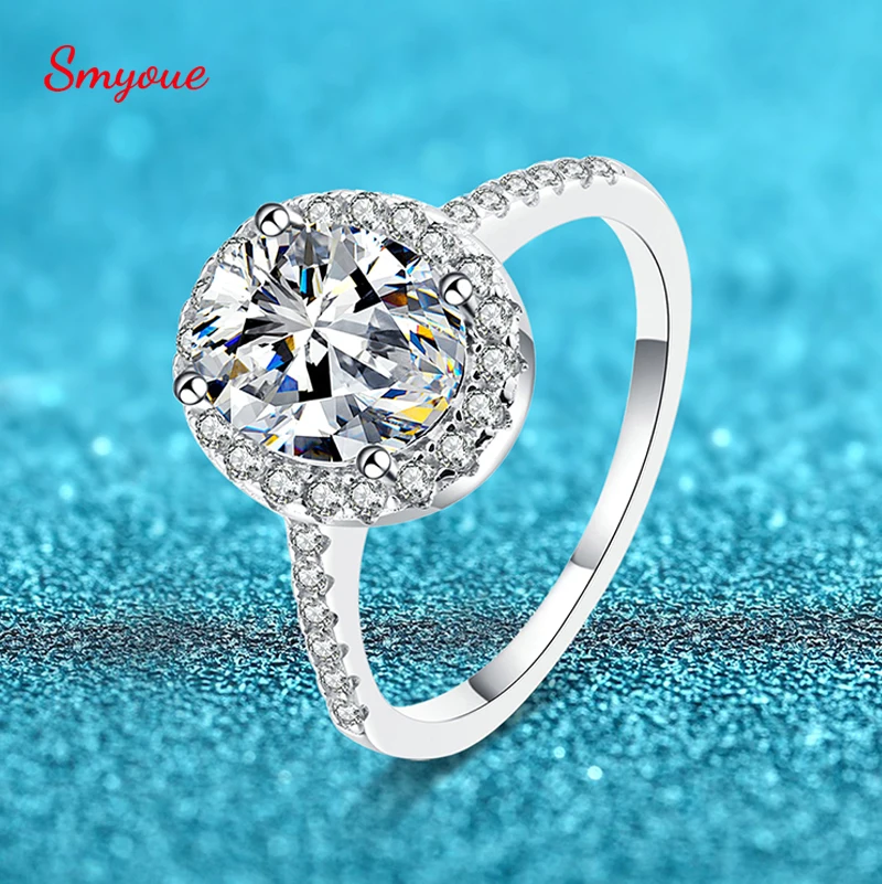 Wholesale Women Fashion Engagement Ring Oval Shape Diamond Moissanite 2CT  Wedding Ring 14 Carat Gold - China Gold Ring and Moissanite Diamond Ring  price