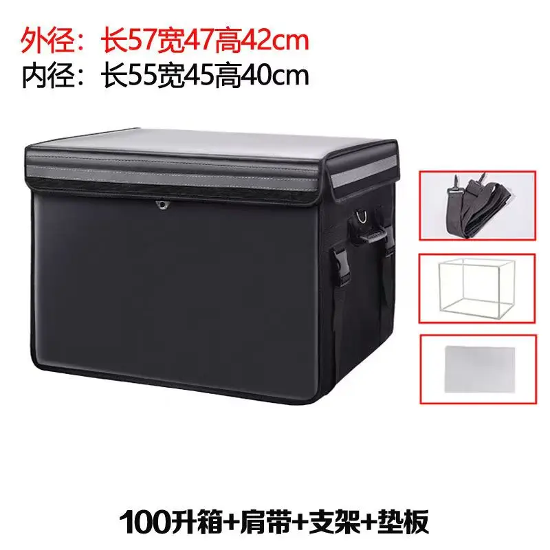 Borsa Frigo Isolata 100 Litri – Termica Extra Large, Pieghevole, Con Tracolla, Per Campeggio, Picnic, Spiaggia, Nero