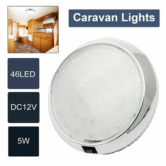 1pc 12v 5w Led Down Light Cabin Ceiling Lamp Caravan Camper Trailer Camping  Car Rv Led Interior Lights White Switch On Off - Signal Lamp - AliExpress