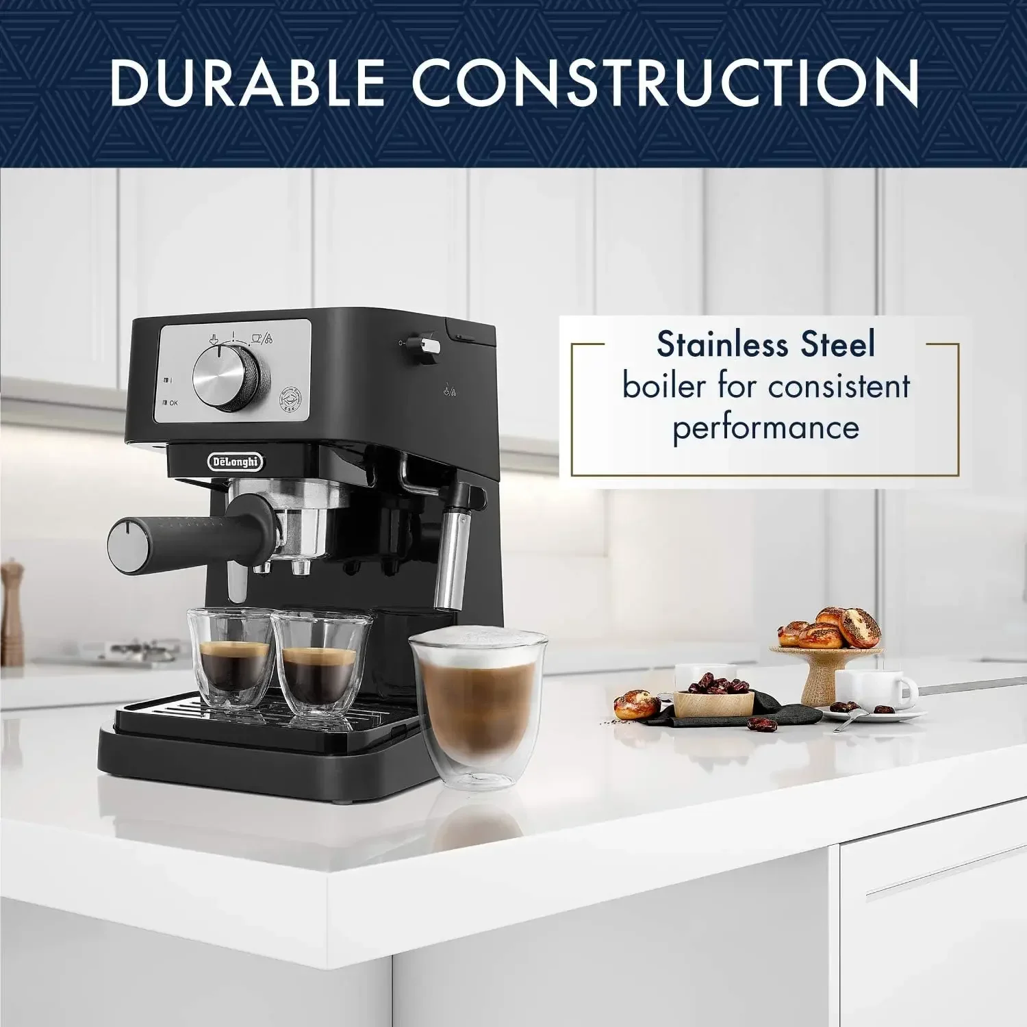Stilosa Manual Espresso Machine with Milk Frother