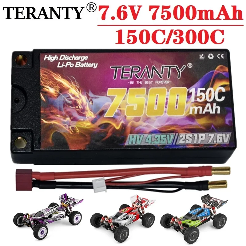 

Обновленная литий-полимерная батарея TERANTY MAX 300C 2S 7,6 В 7500 мАч 150C с 5 мм графеновой пулей для 1/10 радиоуправляемых автомобилей, гоночных лодок, танков