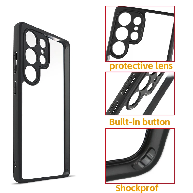 Clear Hard PC Shockproof Phone Case - High Quality Protective Cover