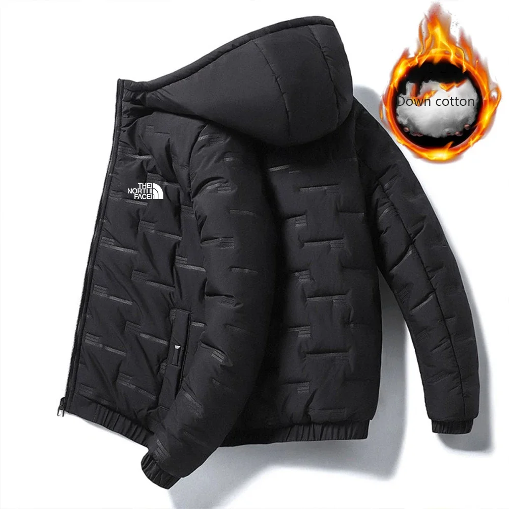 Men Woolen Coat Street fashion men's winter short style thick warm cotton coat hooded cotton jacket