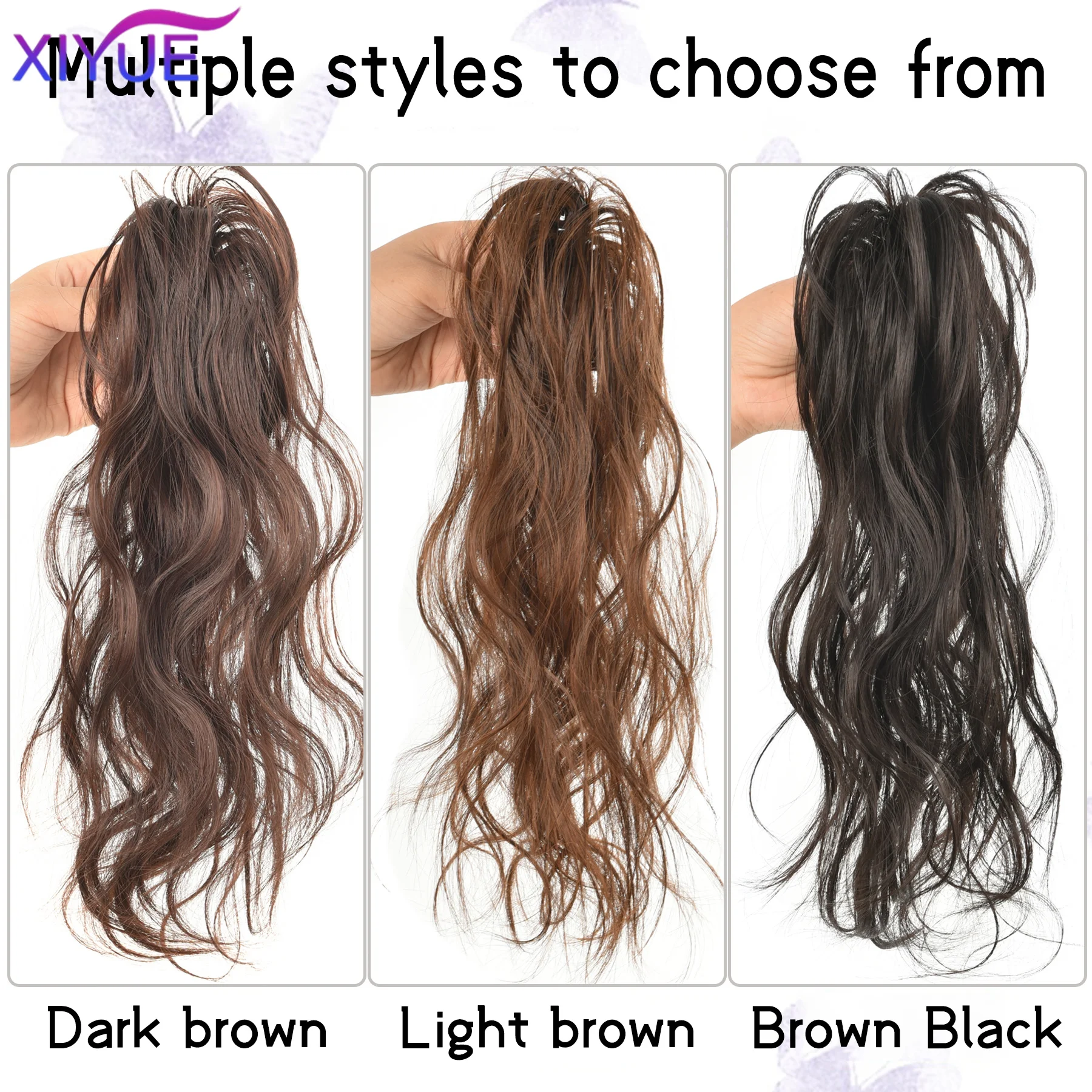 Synthetic Claw Clip In Ponytail Hair Extensions Short Curly Claw Clip Ponytail For Women Hair Extension Hairpiece