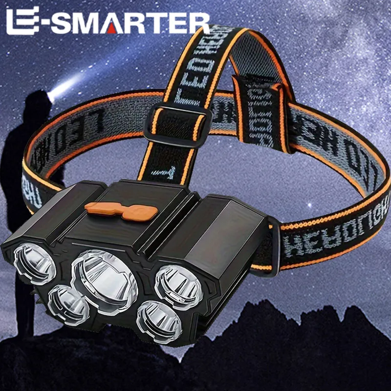 Usb Rechargeable Led Headlight Super Bright 5 Working Modes Headlamp Waterproof Head-Mounted Flashlight Night Fishing Hiking head lamp led headlamp rechargeable flashlight led flashlight led headlight