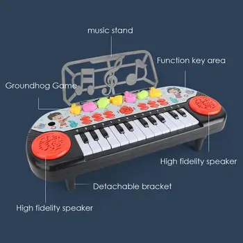 Kids Electronic Piano Keyboard Portable Education Toys Musical Instrument Christmas Gift For Child Beginner 2