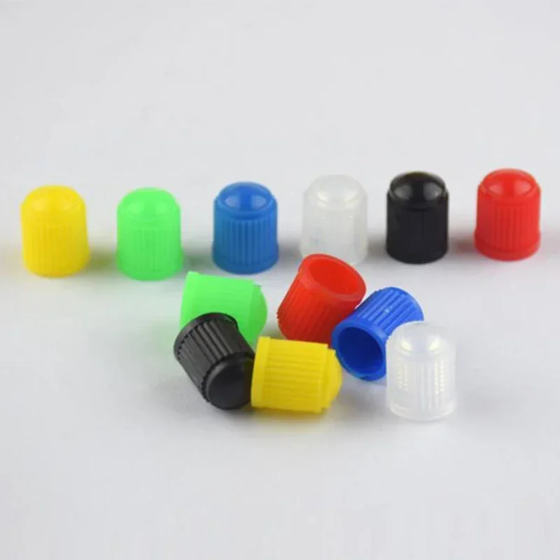Universal Black Tire Valve Caps with O-Ring Seal - 20-Pack
