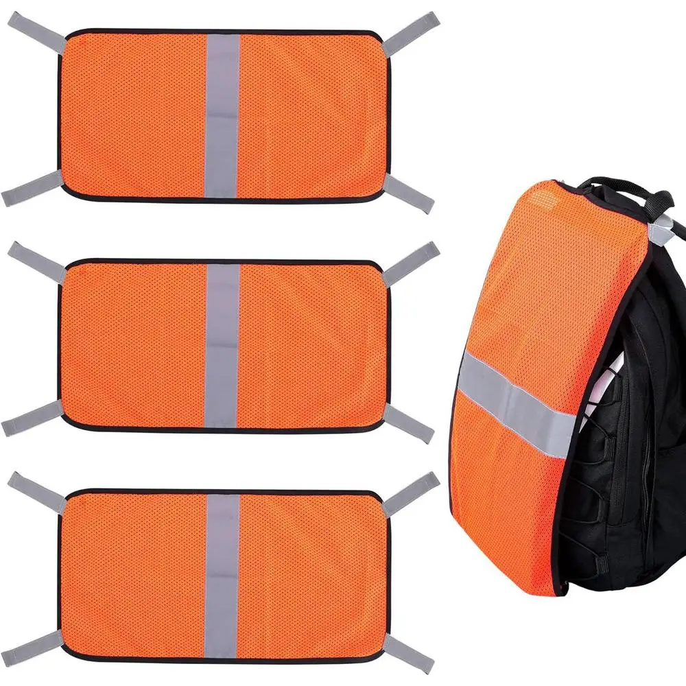 Blaze Orange Mesh Safety Panel Lightweight Warning Panel Outdoor Gear With Reflective Strips For Adventure Forest Hiking