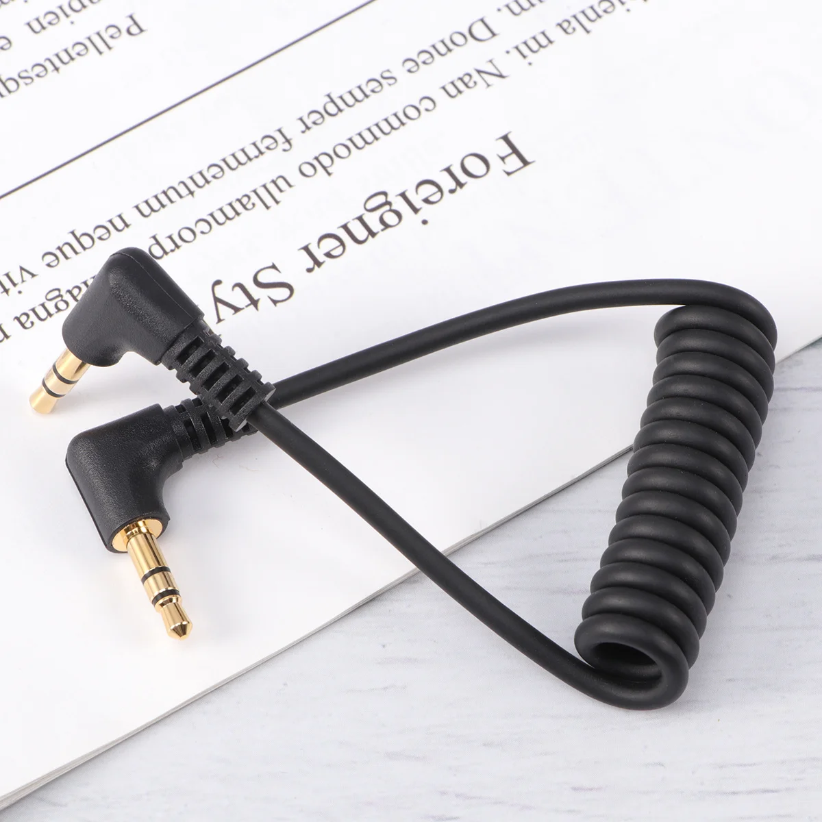 3.5mm Jack Elbow Male to Male Stereo Cable Lightweight Portable Durable Audio Conversion for Mobile Phone Speaker Car