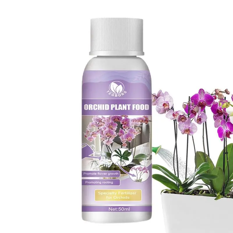 Organic Fertilizer Plant Fertilizing Concentrate Fertilizer Solution Orchid 50ml Plant Growth Enhancer Supplement Fast Rooting Plant Nutrient Solution for Orchids Liquid Fertili