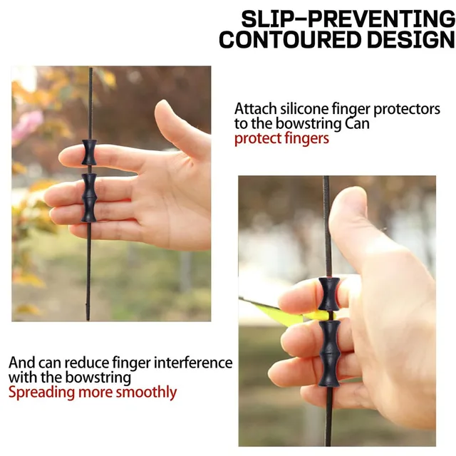 Archery Bowstring Protector Soft Silicone Finger Guard For Hunting, Target & Recurve Bows From Homepro19, $8.42