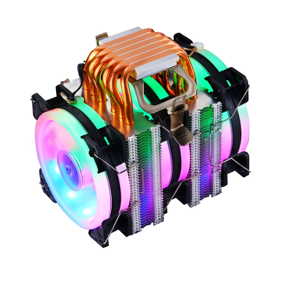 IWONGOU Cpu Cooler 2011 6 Heat Pipes Cpu Heatsink Fan for Lga 2011-V3/2011/1366/1151/1150/1155  AM4/AM3+/AM2+ Radiatier