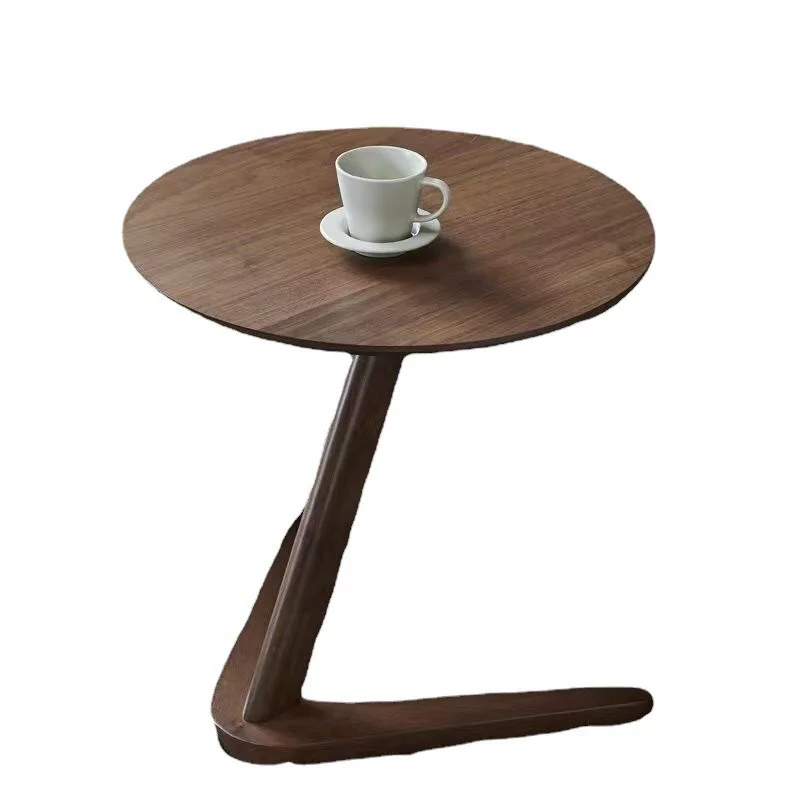 Side End Table Lift Top Coffee Table Solid Wood Side Dining Table Coffee Tea Round Furniture Living Room Camping Cafe Wood Table