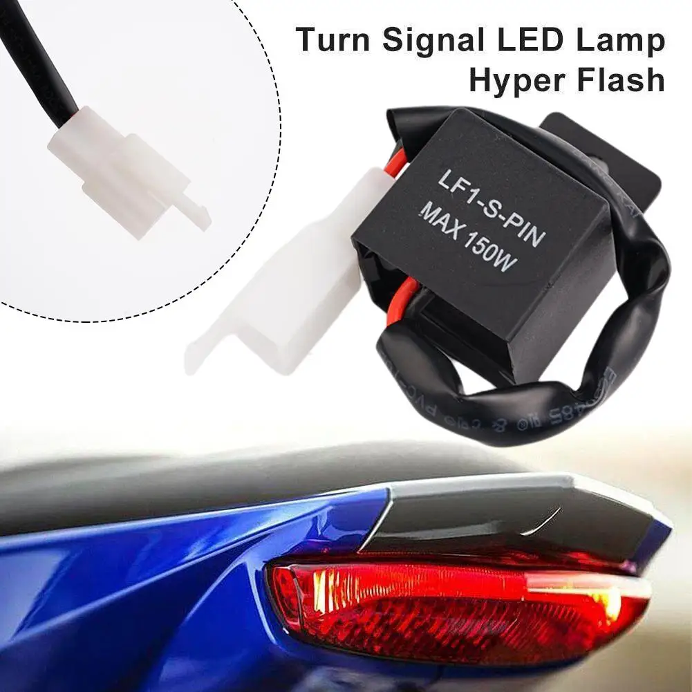 2PIN Motorcycle LED 12V Light Flasher Relay 2-pole Flasher Relay For ...